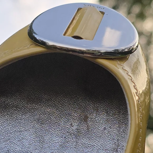 Prada Yellow Flats Silver Buckle Super Cute Bright Classic Shoes Haute Couture - Picture 6 of 11